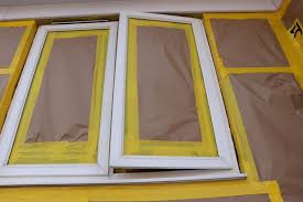 spray paint wooden window frames