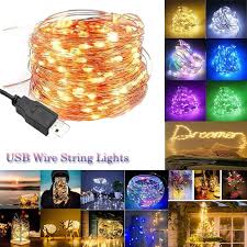 20m Led Fairy Lights Usb Copper Wire