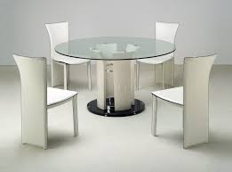 clear round glass top modern dining