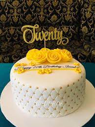 Birthday Cake Yellow And White gambar png