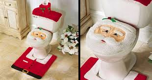 Santa Toilet Cover And Rug Set With