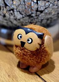 Hand Crafted Fluffy Pom Pom Owl Figure