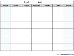 Template Monthly Calendar With Lines Template Printable Lined 2015