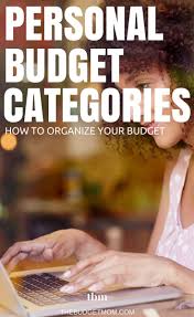 Personal Budget Categories Organizing Your Budget The