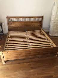 King Size Ikea Pine Bed Frame For
