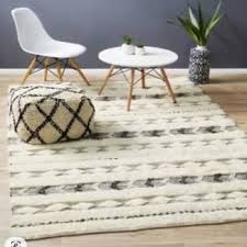 evaana ivory cream wool cotton rug