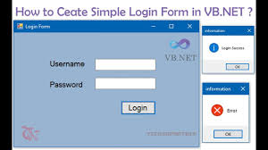 how to create simple login form in vb