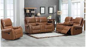 samara 3 pieces reclining sofa set with