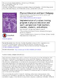 physical education and sport