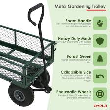 Oypla Metal Garden Trolley