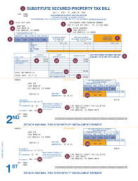 subsute secured property tax bill