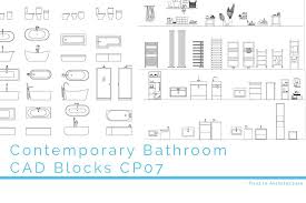 Contemporary Bathroom Cad Blocks Cp07