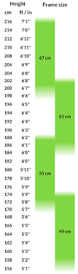 frame sizes for dutch bicycles