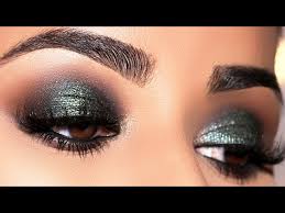 green smokey eye look makeup tutorial