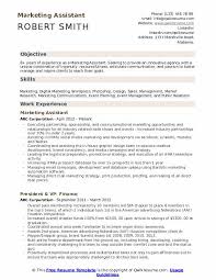 marketing assistant resume samples