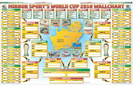 World Cup Football Soccer 2010 Fifa World Cup Wall Chart
