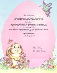 personalized letter the easter bunny