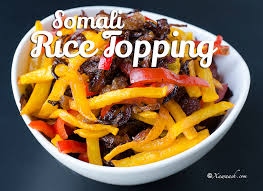 easy somali rice topping korkasaarka