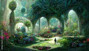 Fantasy Fairy Garden Concept Art