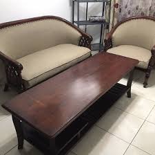 jual sofa second 6 seat kayu jati solid