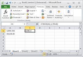 Ms Excel How To Use The Fixed Function