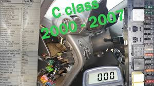 Doesn,t want people changiong fuses. Mercedes W203 All Fuses And Relays Location How To Test Them Youtube