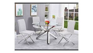 Buy products such as urban shop tempered glass and metal dining table, medium at walmart and save. Axis Round Glass Dining Table Set