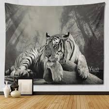 Forest Tiger Pattern Living Room