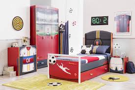 A great sports themed bedroom just needs good planning and some creative thinking before starting your home renovation. Good Looking Soccer Bedroom Kids Modern With Room Decor Kids Bedrooms Themes Luxury Furniture Themed Beds Ideas Modern
