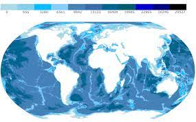 world ocean depth map