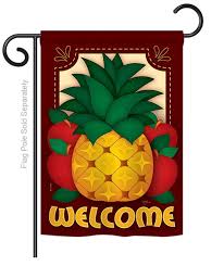 Welcome Pineapple Garden Flag More