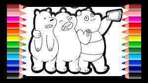 We Bare Bears | Painting and Coloring Bears | Vẽ và Tô Màu 3 Chú Gấu. -  YouTube