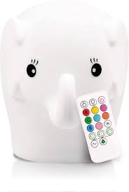 Led Nursery Elephant Night Light For Kids Lumipets Cute Animal Silicone Baby Night Light With Touch Sensor Portable And Rechargeable Infant Or Toddler Color Changing Bright Nightlight Baby Gifts