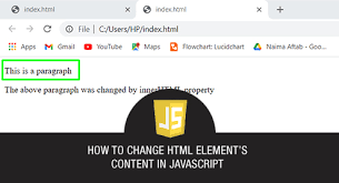 change html element s content in javascript