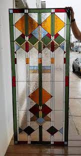 Crafts Style Stained Glass Window