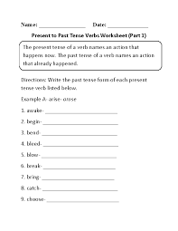 Verbs Worksheets Verb Tenses Worksheets