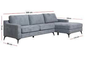 leon fabric corner sofa with ottoman