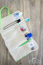 diy roll up toiletry bag from a