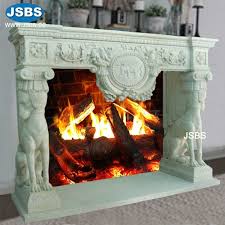 Indoor Green Fireplace Mantel Marble