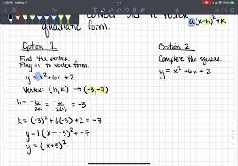 Convert A Quadratic Function