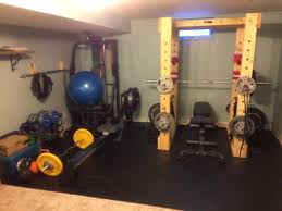 Try moving cluttered supplies to a shed or storage unit. My Little Basement Home Gym In The Great White North Homegym