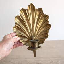 Brass Wall Sconce Candlestick Holder