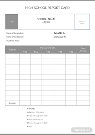 Free High School Report Card Template Download 334 Reports In Word