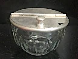 Vintage Diner Style Glass Sugar Bowl W
