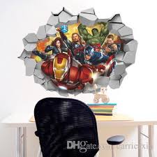 Avengers 3d Cartoon Wall Sticker Pvc