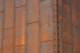 Rusted Sheet Metal Panels Forming A