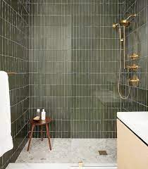 Brepurposed Green Tile Bathroom