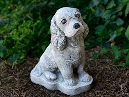 Concrete Cocker Spaniel Dog Statue