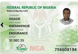 your national ideny card