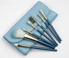 7pcs professional blue makeup brush set